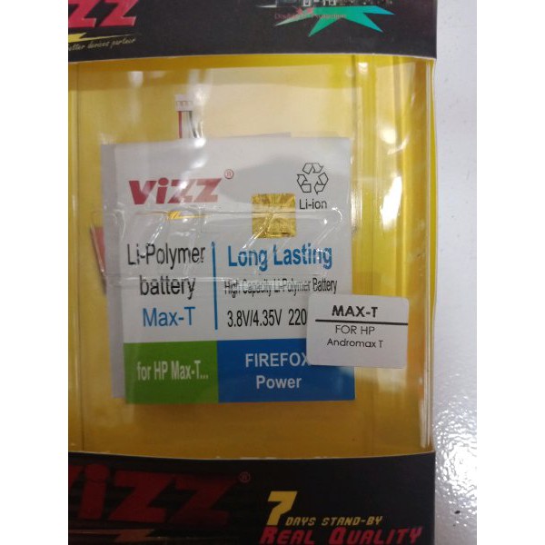 Battery Baterai Vizz Andromax T Original Double Power