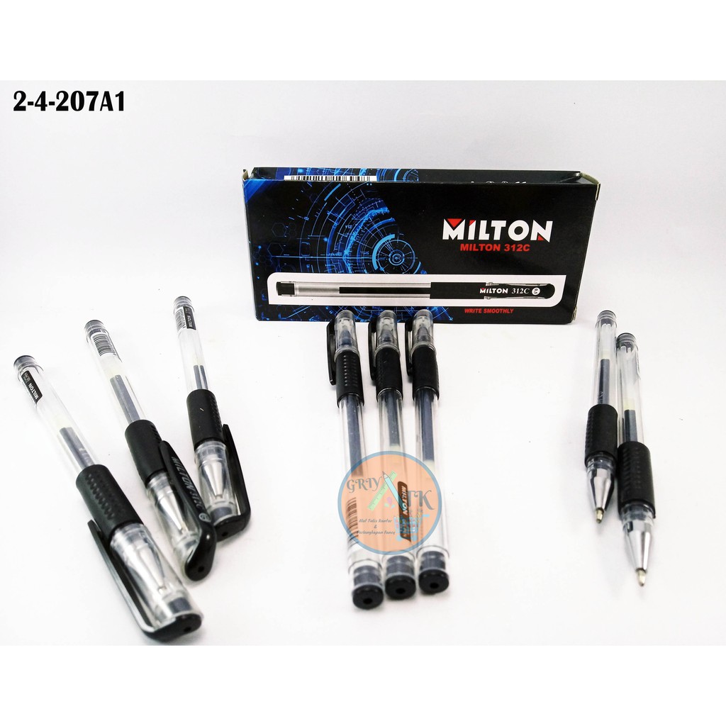 

PULPEN PENA BOLPOIN MURAH MERK MILTON ISI HITAM SELUSIN