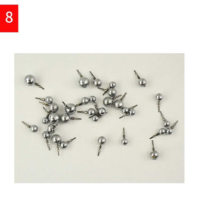 33 Pcs Ball Type Enhanced Inverted Fishing Lead and Lead Line Fishing Group