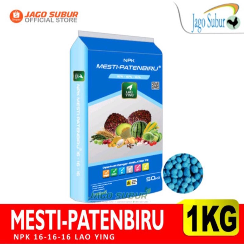 PUPUK NPK 16-16-16- PATEN BIRU LAO YING 1KG