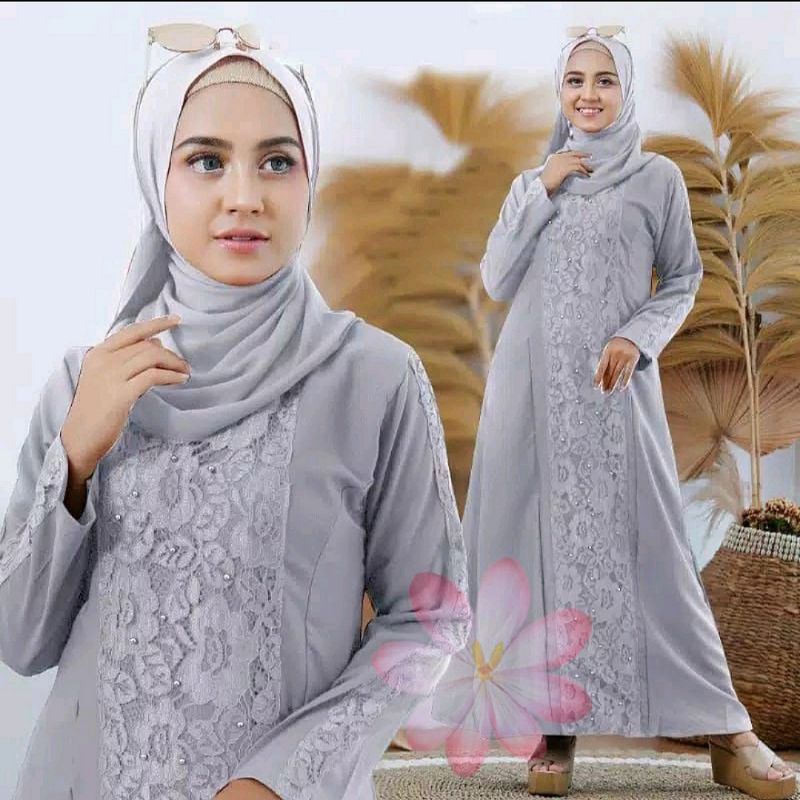 GAMIS LINKEN MAXI BRUKAT / GAMIS BRUKAT TULANG / GAMIS PESTA / GAMIS KONDANGAN / GAMIS ACARA TERBARU