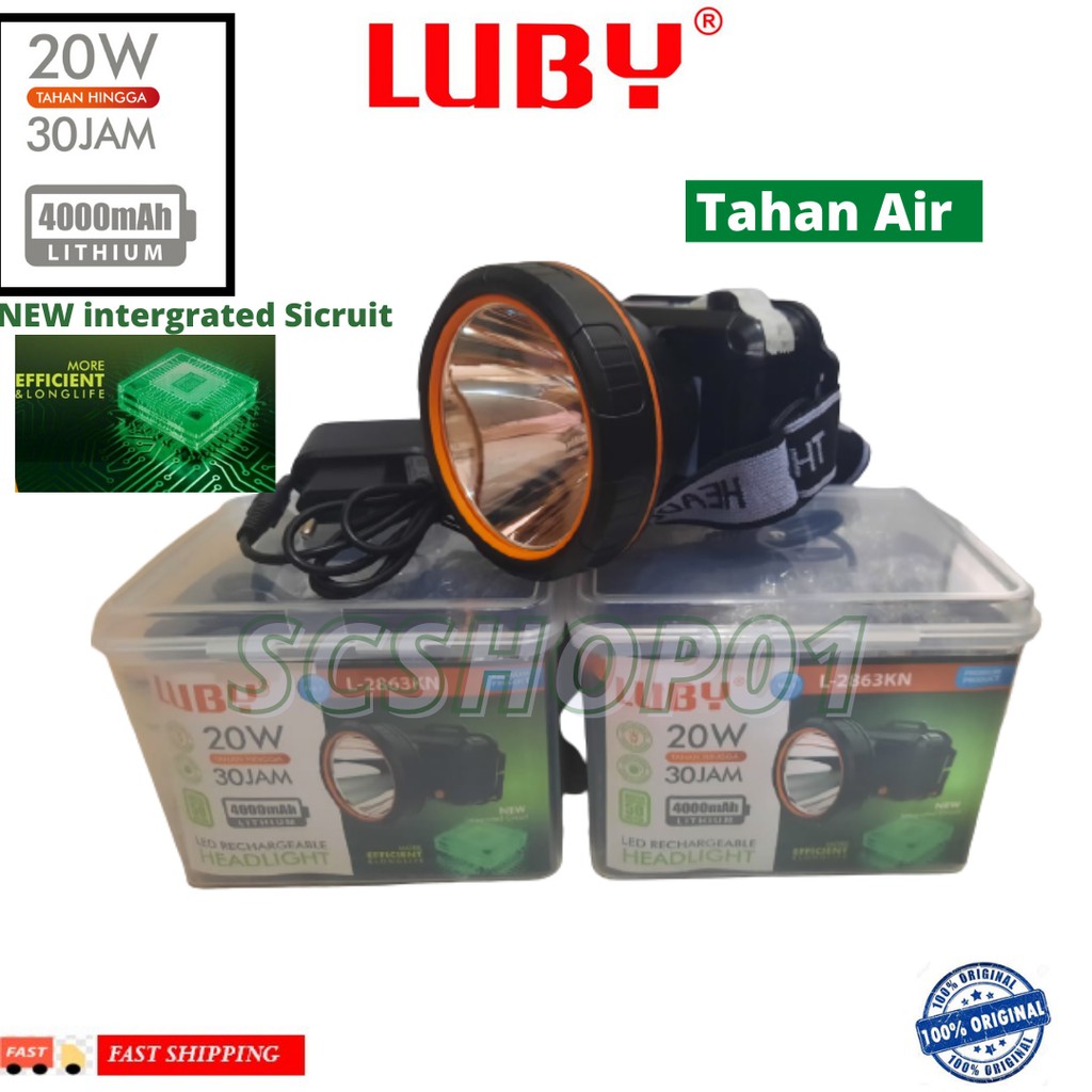 Senter Kepala Luby 20 Watt L2863 / L-2863 / 2863 ( Jumbo )