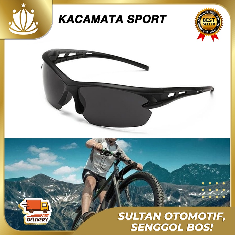 Kacamata Sepeda, Lari, Jogging Sporty Anti UV Sinar Matahari UNISEX