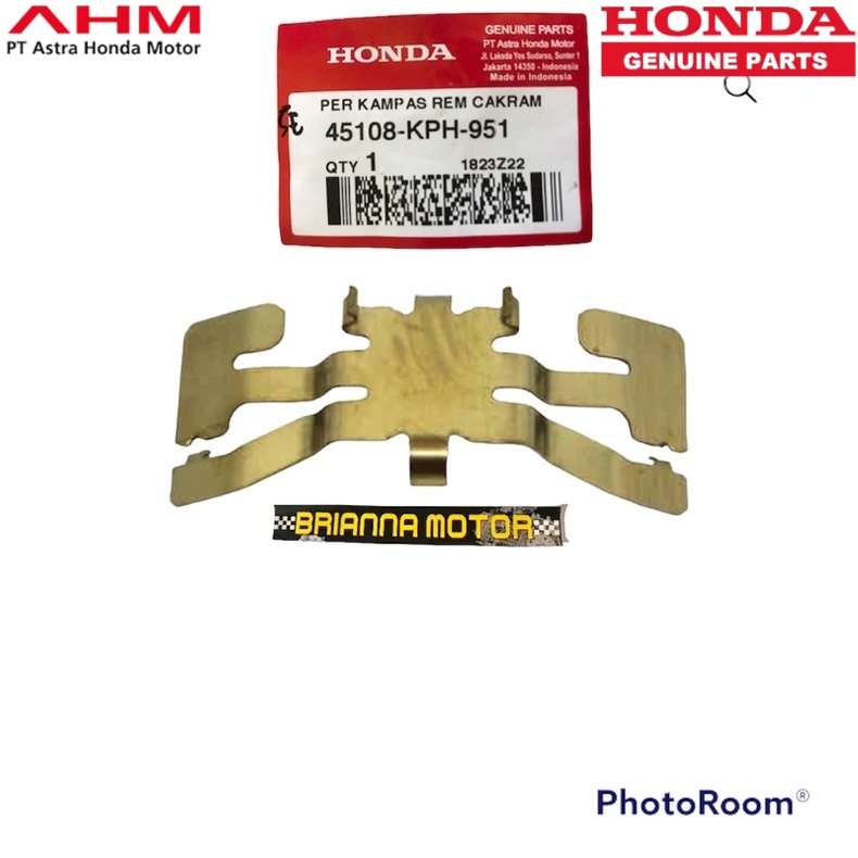 MURAH PLAT TAHANAN KAMPAS CB150R VERSA PCX 150 ORI HONDA 45108-KPH-951 45108KPH951 JAMINAN 100% ORI 