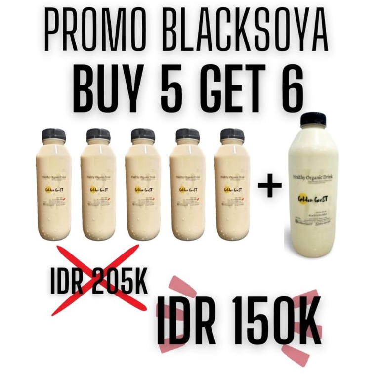 

Black Soya Milk Buy 5 Get 6/Susu Kedelai Hitam/Vegan dan Sehat/Soya Medan