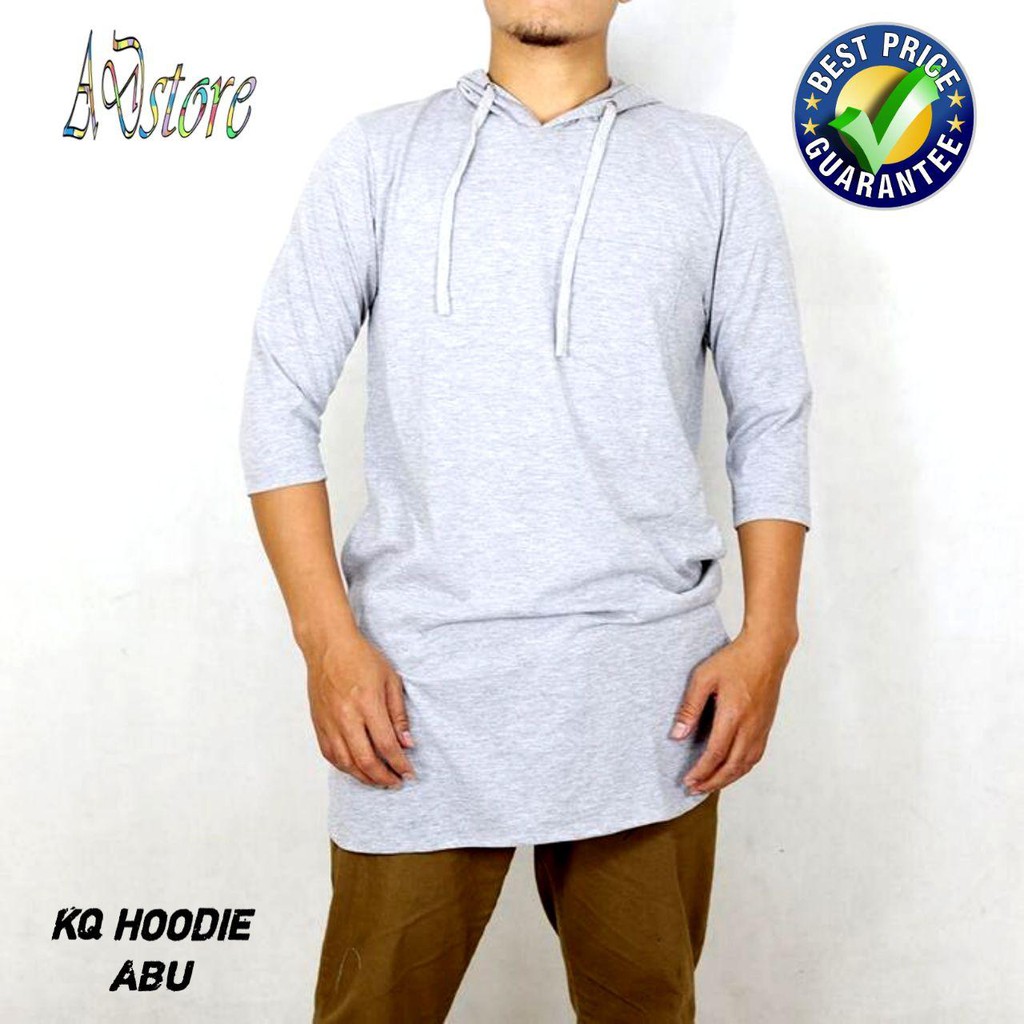 BAJU KOKO  KURTA HOODIE YANG LAGI TREND KQ HOODIE ABU