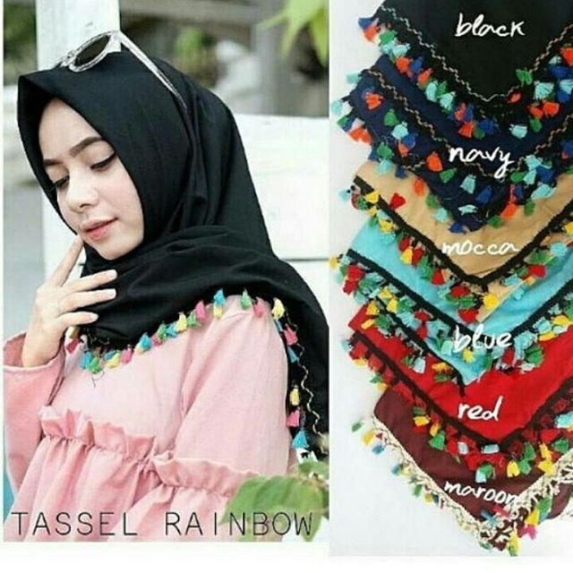 jilbab murah/ /jilbab grosir / jilbab segi empat tassel