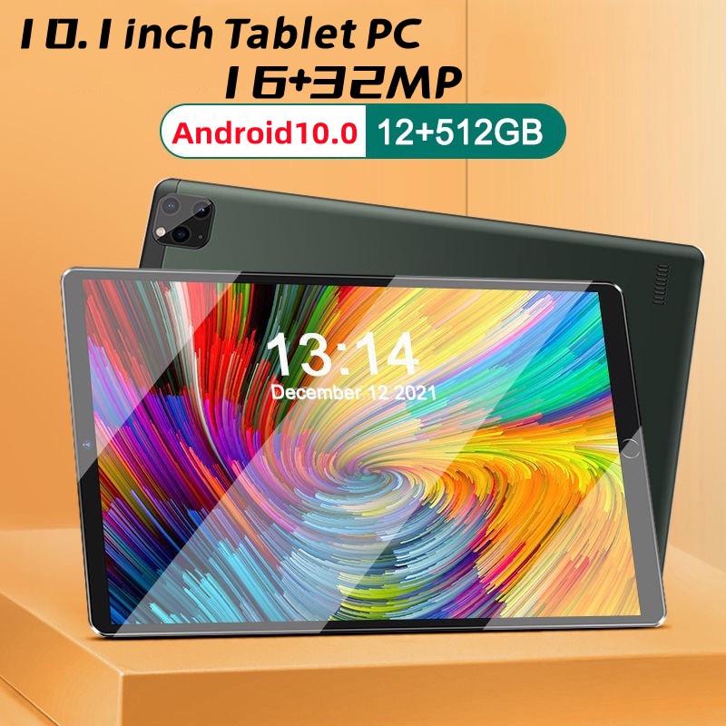 10.1inch Tablet PC 12+512GB Android10.0 WiFi+5G Tablet 8800mAh full HD Screen Smart Tablet
