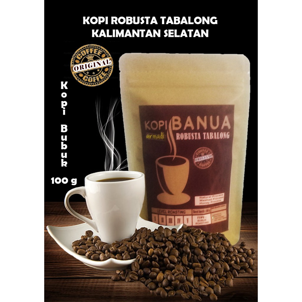 

Kopi Robusta Kopi Bubuk 100 g Kopi Kalimantan kopi Tabalong Kopi Banua