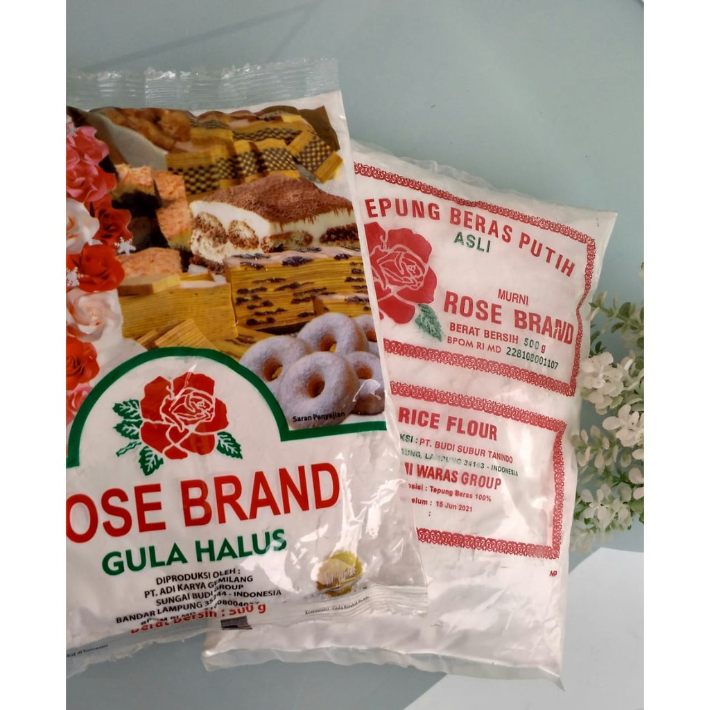 Tepung Beras / Gula Halus/ Ketan Putih  Rose Brand 500g