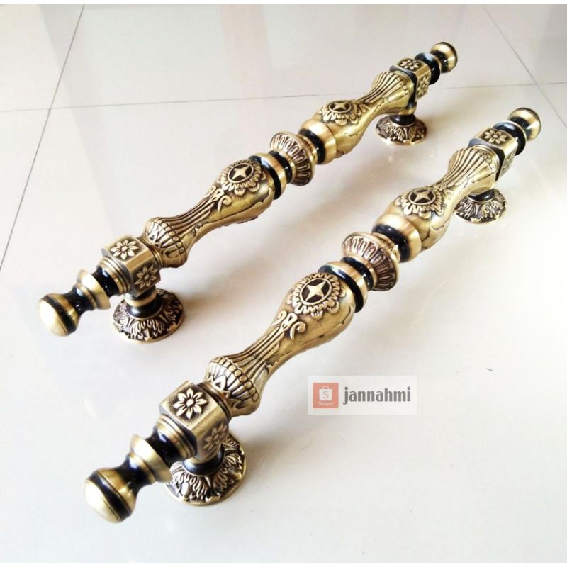 handle pintu baut tembus kuningan bintang 54cm