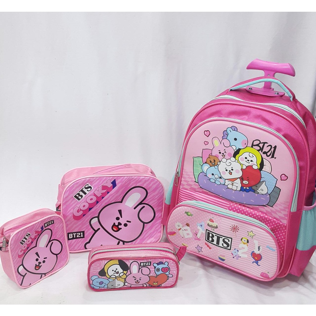 JOYELSY - PROMO TAS SEKOLAH TROLY SET NJ42 BTS21