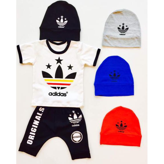 baju bayi murah baju bayi set topi +baju+celana keren unik lucu