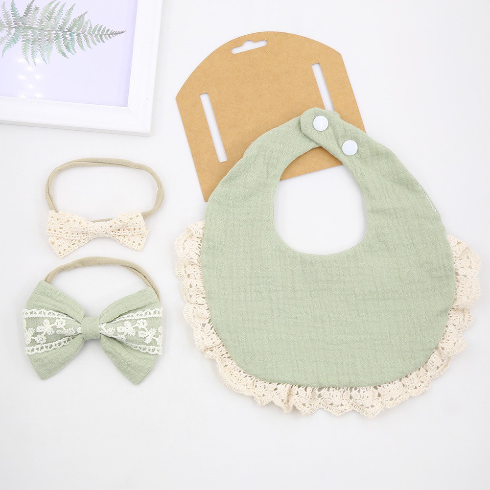 2 BANDANA + 1 BIB | SLABBER PITA HEADBAND BAYI SET CELEMEK TATAKAN LIUR ANAK catalog QUIN NK