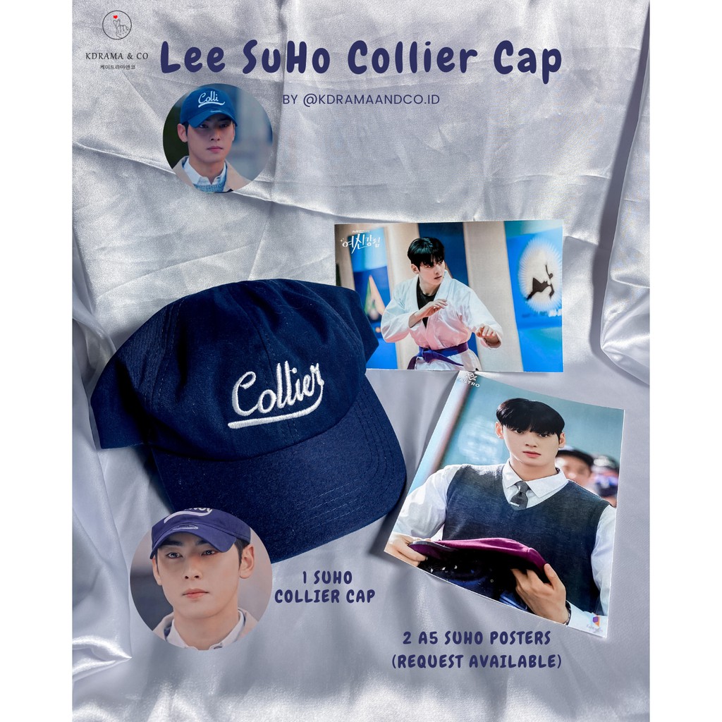 TOPI COLLIER HAT TRUE BEAUTY SUHO CHA EUN WOO