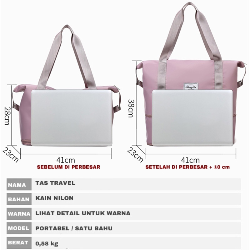 Mainland Tas Wanita Tas Travel Tas Jinjing Traveling Bag Praktis TTB02