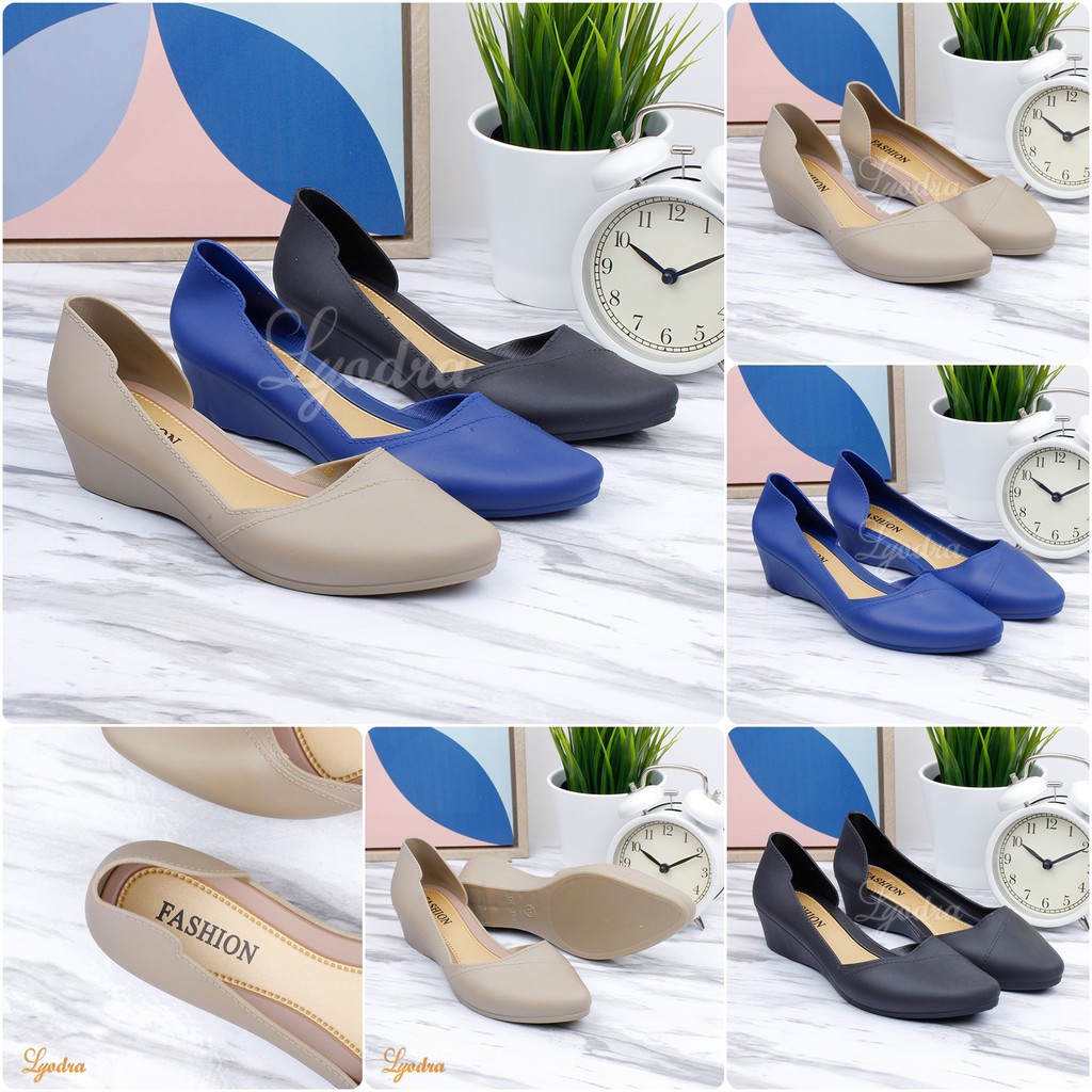 Yodra Hannah Wedges Jelly Shoes Import LDR909 Real Pict TANPA KOTAK