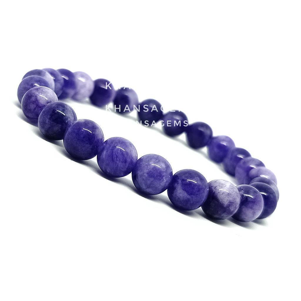 GELANG BATU GIOK WARNA MIRIP KECUBUNG AMATHIS WARNA BAGUS