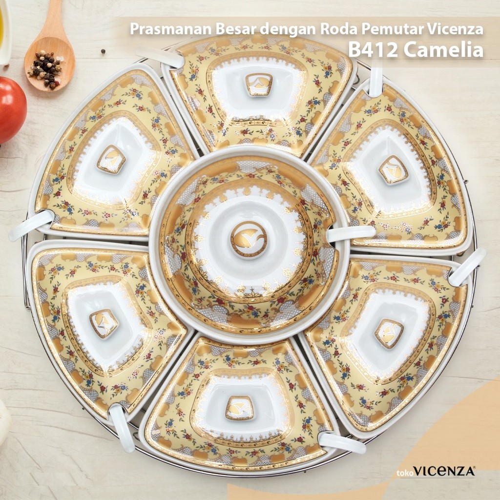 Vicenza Set Prasmanan Besar dengan Roda Pemutar B412