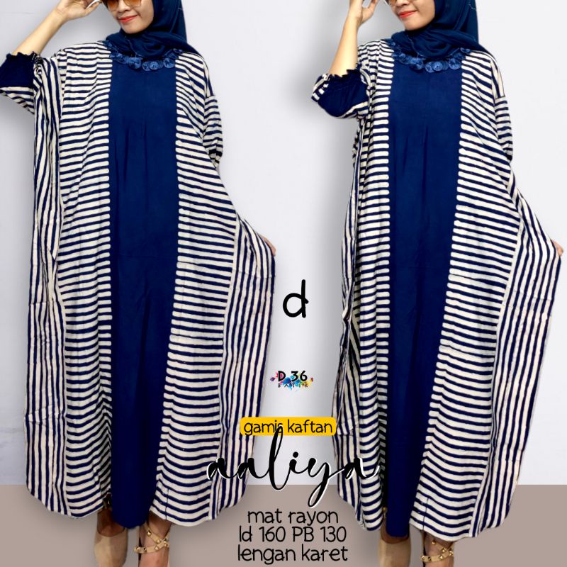 Gamis murah cantik adem kekinian kaftan jumbo cap navy series baju abaya muslim panjang wanita elegan harian muslimah premium mewah tebal adem panjang gendut besar