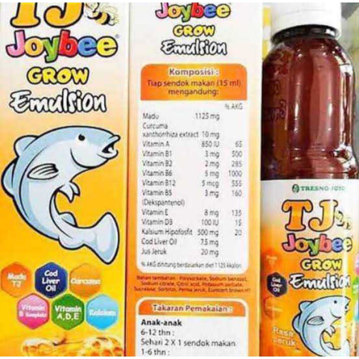 Tj joybee grow emulsion 200ml/ vitamin anak/ Tj Joybee / Tj Joybee multivitamin original / vitamin anak