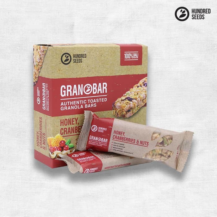 

Granobar Honey- Cranberries & Nuts Granola Makanan I Snack5Pcs