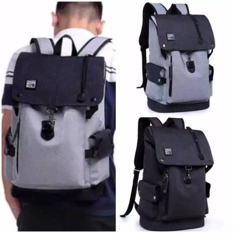 RANSEL PRIA BOMBER TREND BACKPACK TAS PRIA KEREN BRANDED TERBARU TAS PRIA KEKINIAN TAS SEKOLAH KULIAH KERJA COD-1