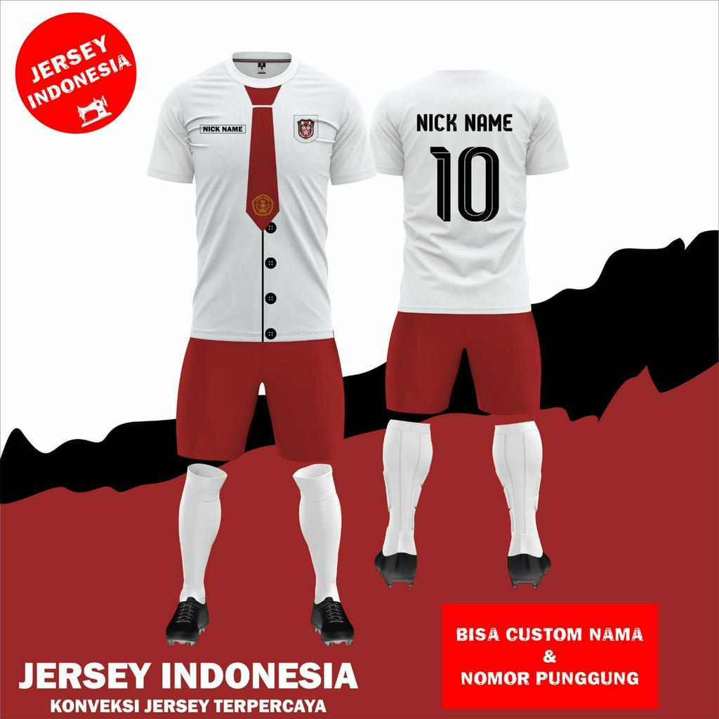 Jersey Olahraga Sepak bola Futsal Motif Sekolah SD, Tersedia Ukuran Dewasa dan Anak-anak, Desain Ful
