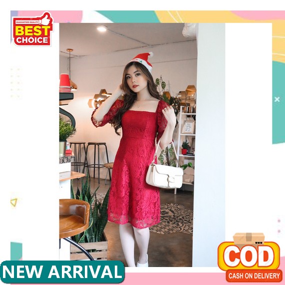 Dress Ramona | Dres Wanita Bahan Sifon Furing Vintage Kondangan Pesta Formal Import Premium D8-636 C