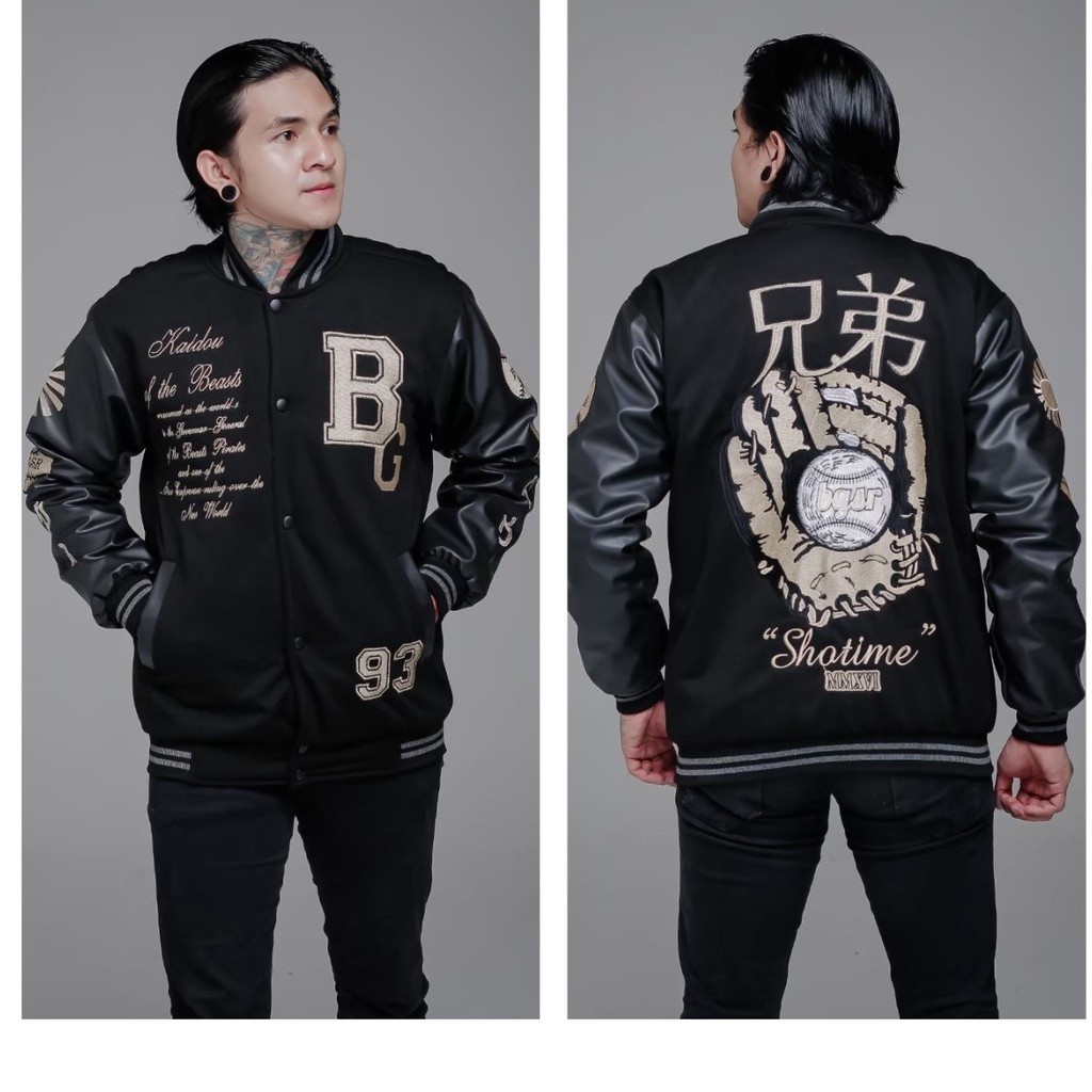 JACKET VARSITY WANITA DAN PRIA BASEBAAL SAIZE L XL PREMIUM(BAHAN TEBEL)