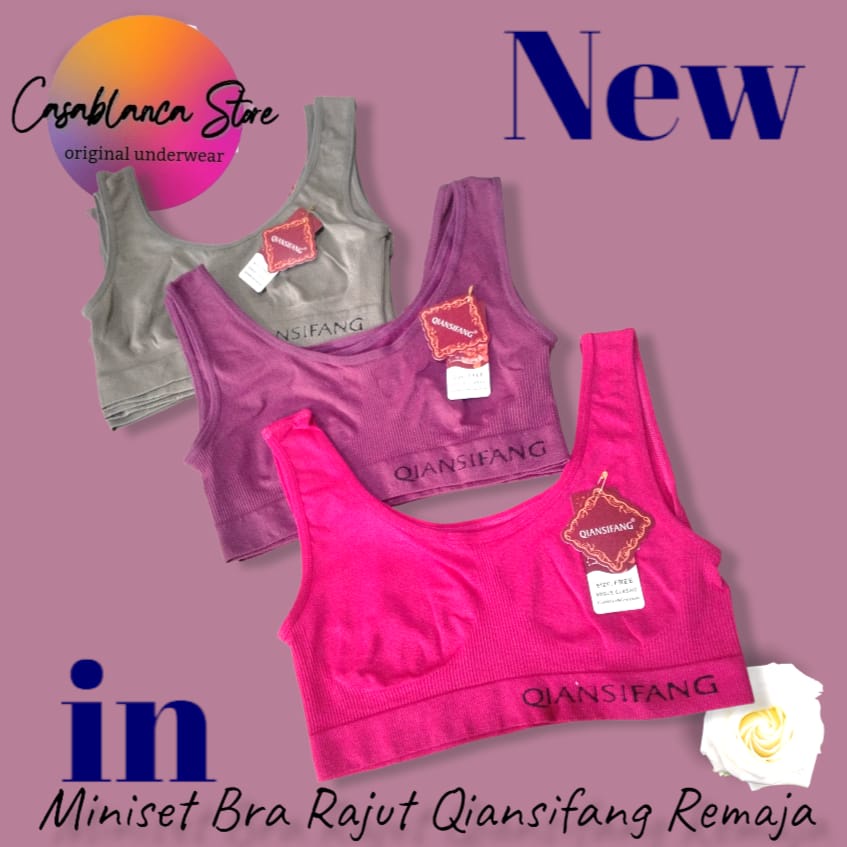 MINISET BRA QIANSIFANG / MISS LILY RAJUT BERBAHAN LEMBUT