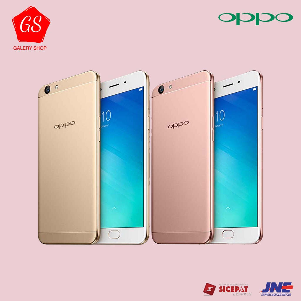 OPPO F1S RAM 4GB/64GB - 4GB/32GB GOLD GARANSI 1 THN (FREE KUOTA SMARTFREN)