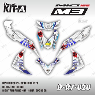 Decal Stiker Motor Mio M3 Mio Merah Minimalis Dekal Sticker