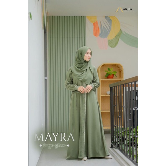 gamis mayra by akifa sage green