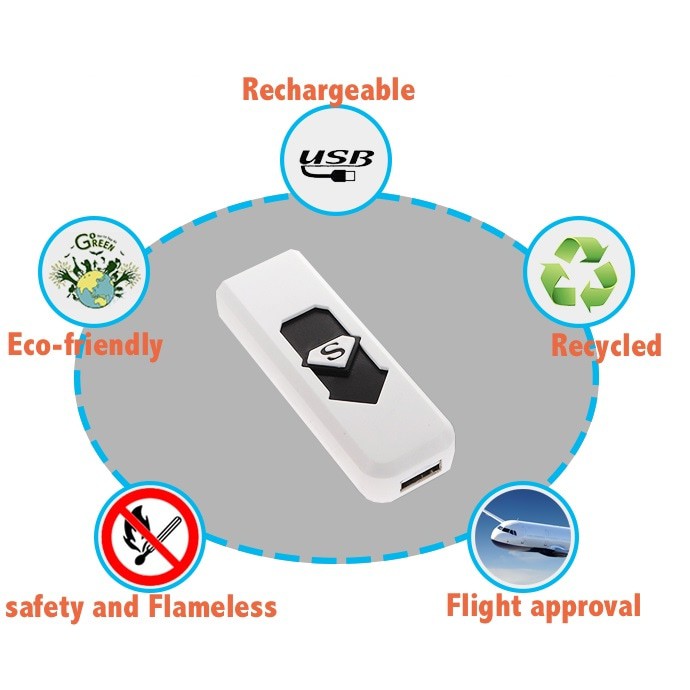 Korek Api Listrik Elektrik Mancis USB Recharge Isi Ulang Geretan Macis Pematik Menyalakan Nyala Baru