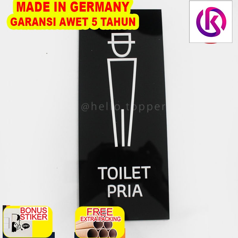 

Terlaris Toilet Sign Acrylic Simple Laki Laki | Akrilik Label | Sign Toilet