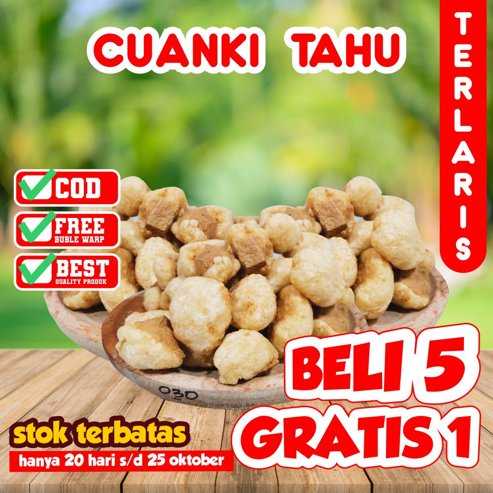 CUANKI TAHU / TAHU KERING GARUT / 1 BALL ISI 100PCS / Cuanki Kering / Toping Seblak Murah