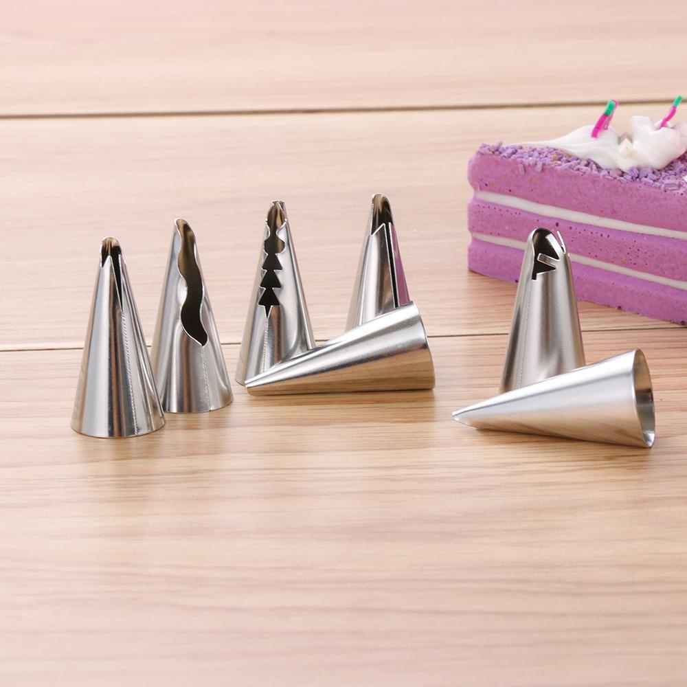 PREVA 7PCS Icing Piping Nozzles Kitchen Accessories Pastry Tips Cake Decorating Cupcake Stainless Steel