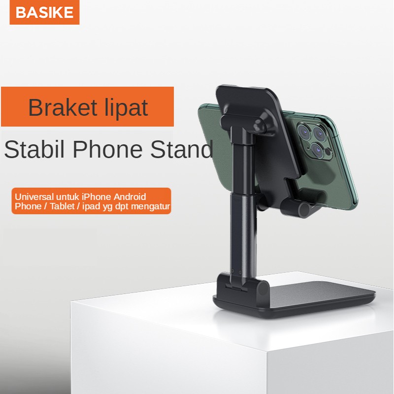 Basike Phone Holder Stand Lazypod Liftable Foldable HP di Meja Folding