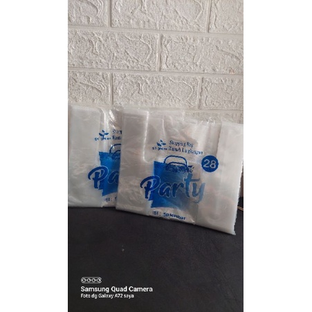 Kantong kresek PE bening 28 Plastik kresek bening PARTY ukuran 28