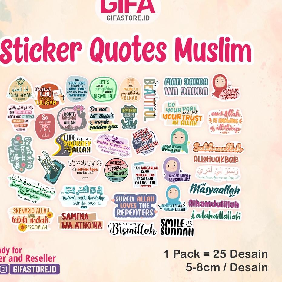 

[VoF ㊍] STICKER QUOTES MUSLIM / Stiker Muslim |Shoping now