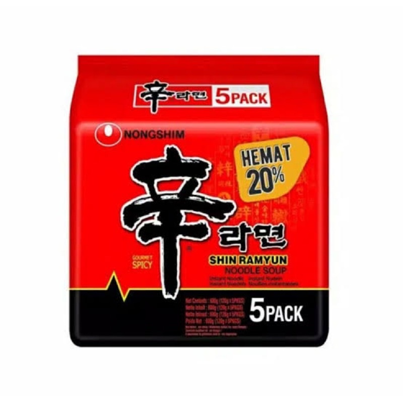 

Shin Ramyun Multi Pack 600gr - Isi 5 Pcs Ramyun Korea
