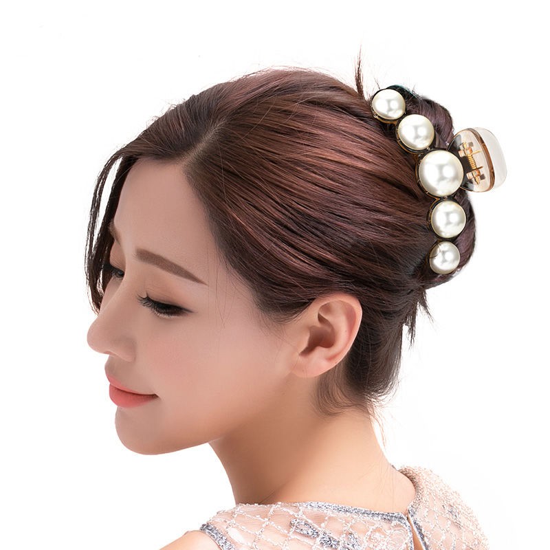 Jepit rambut korea premium jedai mutiara wanita cakar 8cm ori import