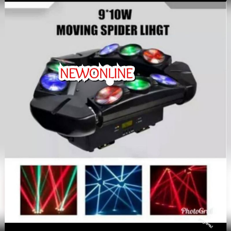 MOVING SPIDER 9x10W LED
