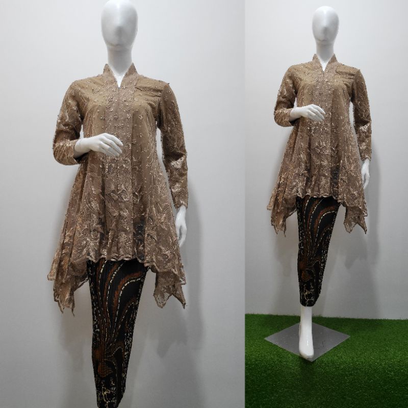 kebaya kartini TuLE waka modern remaja wisuda brukat