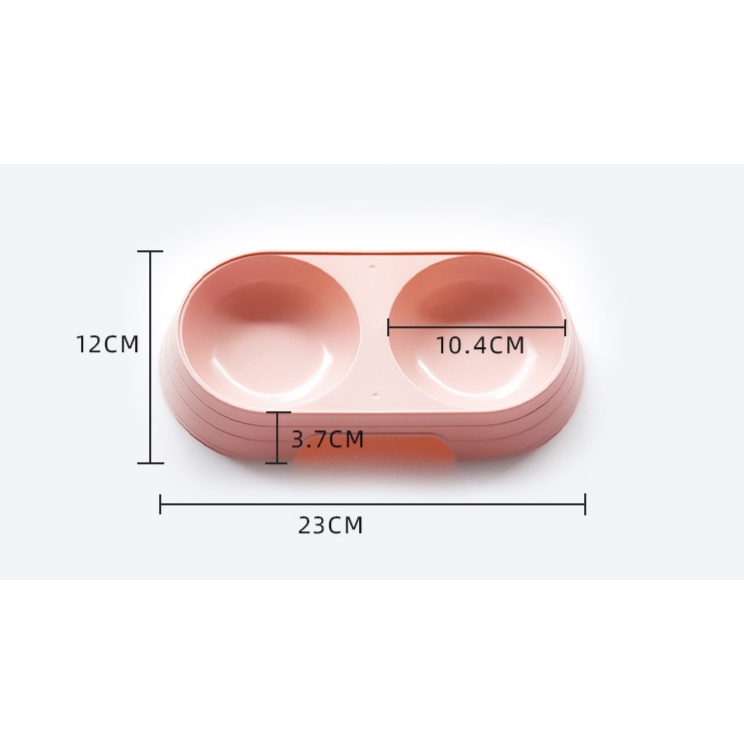 mangkuk double hewan peliharaan anti licin anti semut  kotak makanan kucing anjing aksesoris hewan peliharaan