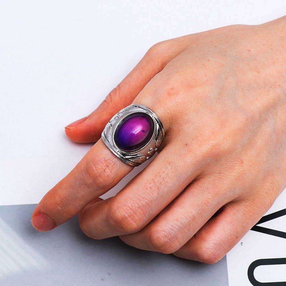 Suyo Mood Ring Ukuran 5-10 Hadiah Fashion Baru Untuk Wanita Gadis Kontrol Suhu