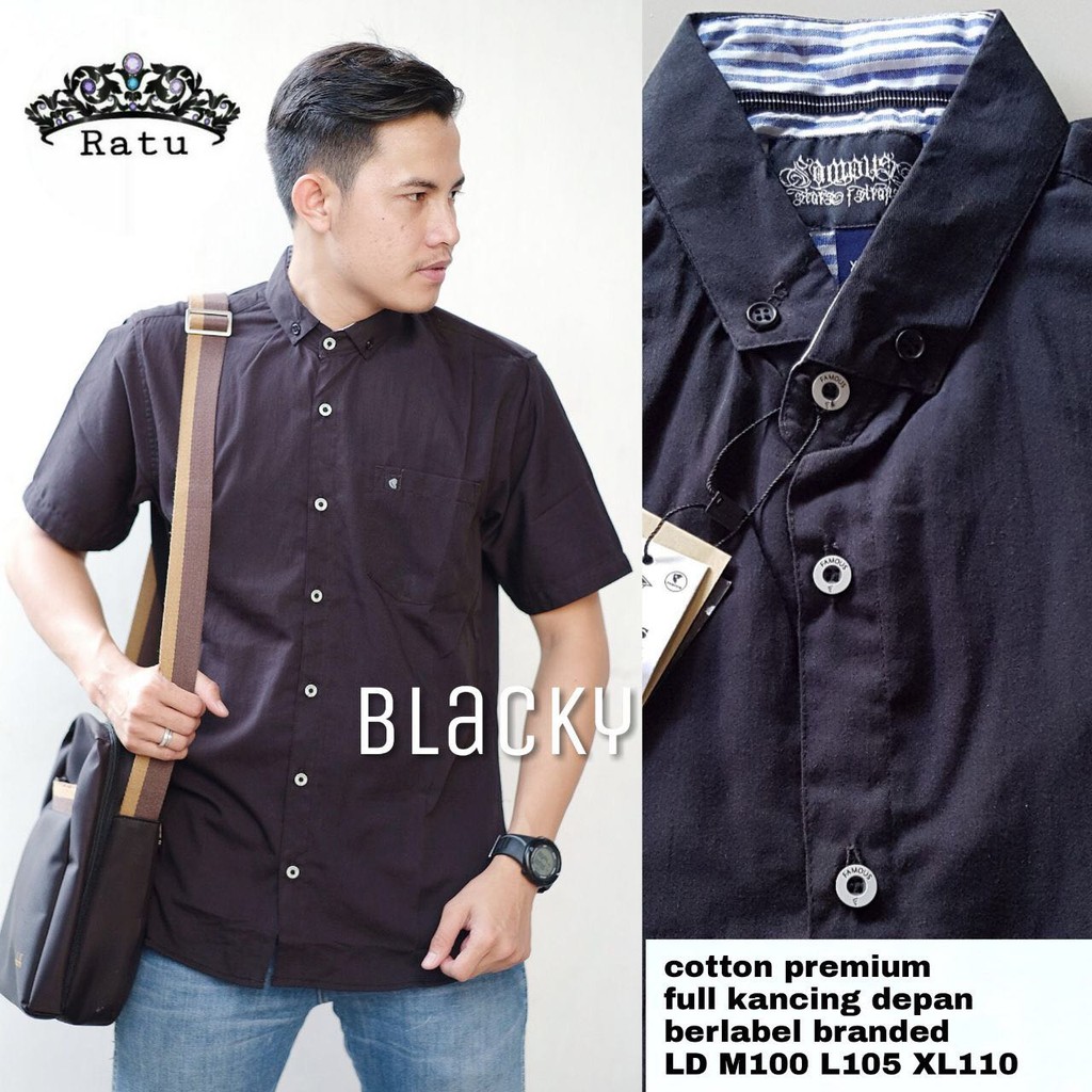 Blacky kemeja pria lengan pendek kemeja lengan pendek kemeja cowok baju cowok baju pria hem pria