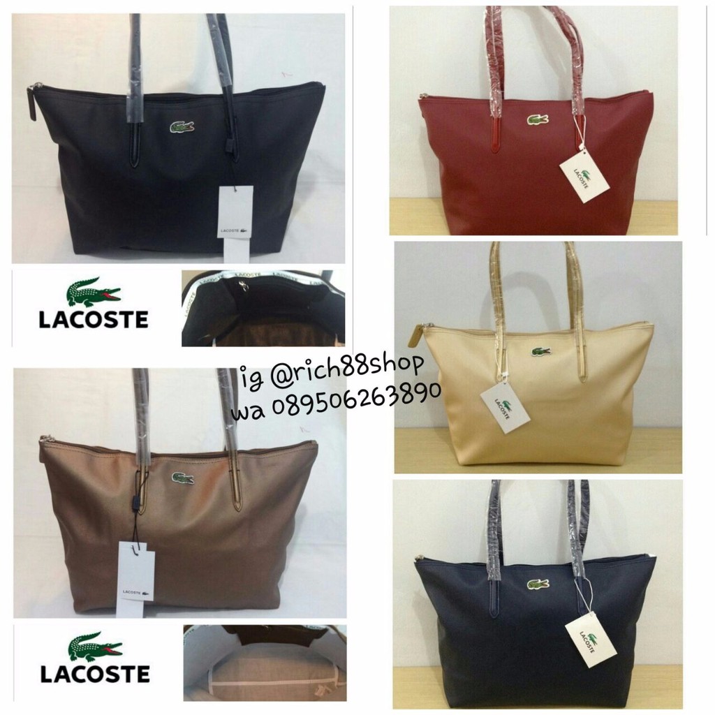 BESTSELLER Tas wanita Tote bag Lacoste No Furing Import Premium Quality