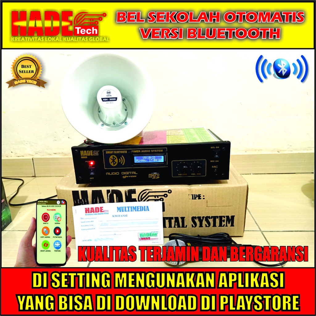 Bel sekolah otomatis 1set lengkap